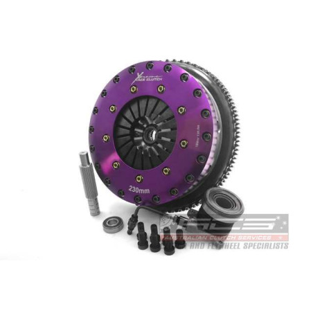 Xtreme Performance - 230mm Rigid Ceramic Twin Plate Clutch Kit Incl Flywheel & CSC 1800Nm