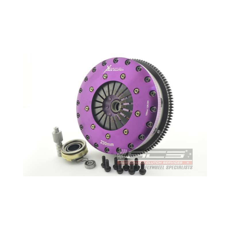 Xtreme Performance - 230mm Organic Twin Plate Clutch Kit Incl Flywheel 1200Nm