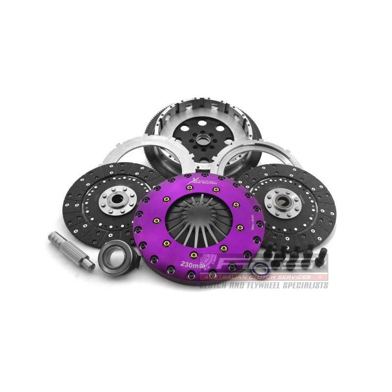 Xtreme Performance - 230mm Organic Twin Plate Clutch Kit Incl Flywheel 1200Nm