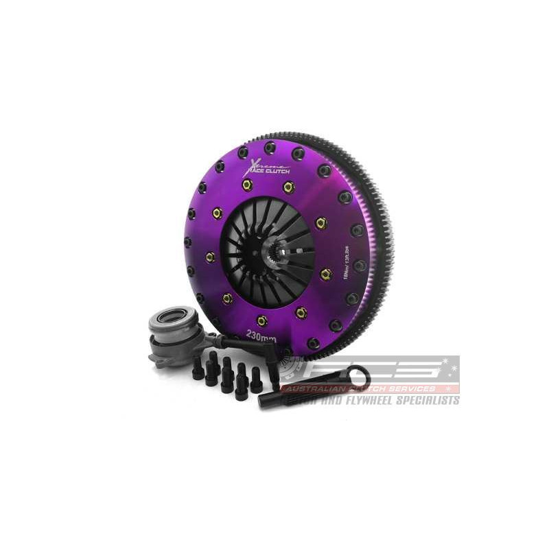 Xtreme Performance - 230mm Organic Twin Plate Clutch Kit Incl Flywheel & CSC 1200Nm (8 bolts)
