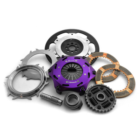 Xtreme Performance - 184mm Sprung Ceramic Twin Plate Clutch Kit Incl Flywheel 1220Nm