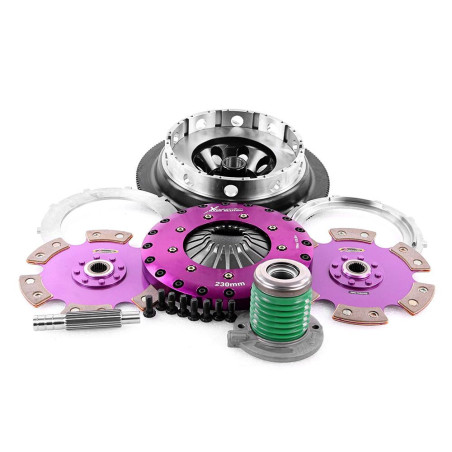 Xtreme Performance - 230mm Rigid Ceramic Twin Plate Clutch Kit Incl Flywheel & CSC 1800Nm