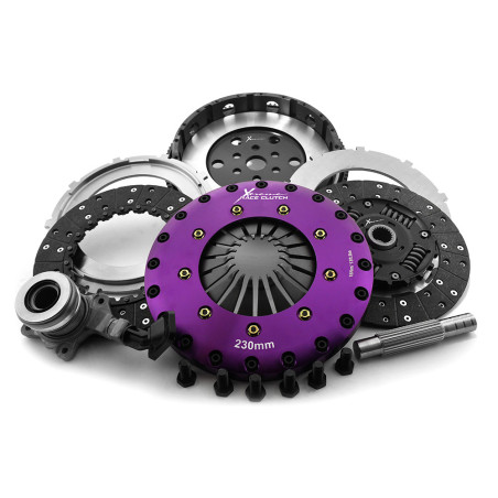 Xtreme Performance - 230mm Sprung hub Organic Twin Plate Clutch Kit Incl Flywheel & CSC 1000Nm