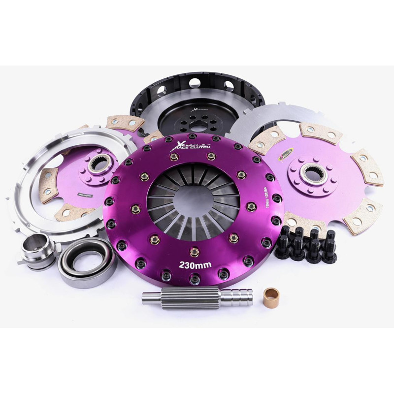 Xtreme Performance - 230mm Rigid Ceramic Twin Plate Clutch Kit Incl Flywheel 1800Nm