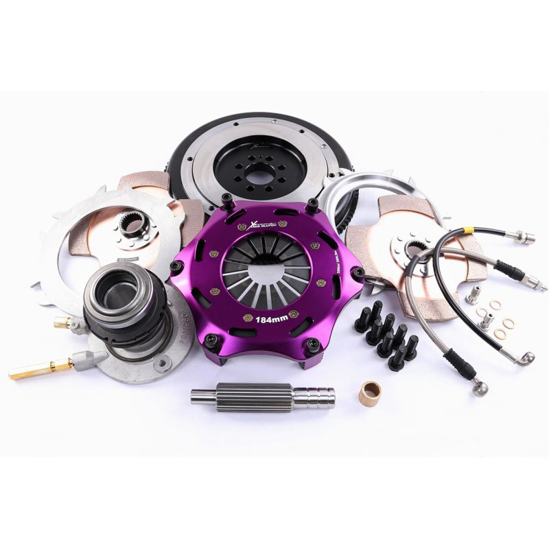 Xtreme Performance - 184mm Rigid Ceramic Twin Plate Clutch Kit Incl Flywheel & CSC 1220Nm