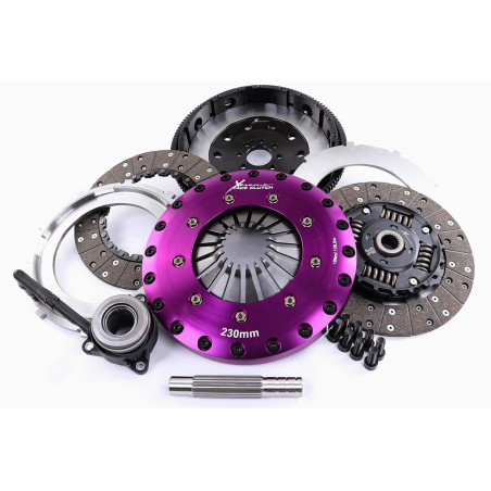 Xtreme Performance - 230mm Sprung hub Organic Twin Plate Clutch Kit Incl Flywheel & CSC 1000Nm (8 bolts)
