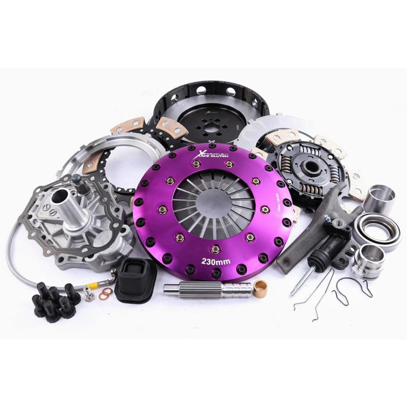 Xtreme Performance - 230mm Sprung Ceramic Twin Plate Clutch Kit Incl Flywheel 1000Nm