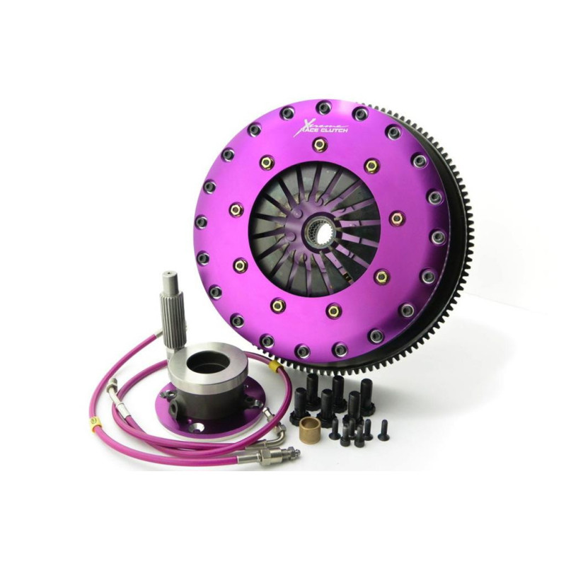 Xtreme Performance - 230mm Sprung Ceramic Twin Plate Clutch Kit Incl Flywheel & CSC 1000Nm