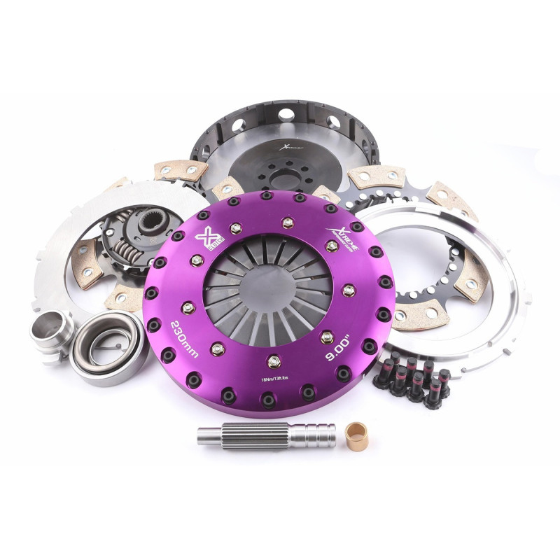 Xtreme Performance - 230mm Sprung Ceramic Twin Plate Clutch Kit Incl Flywheel 1000Nm