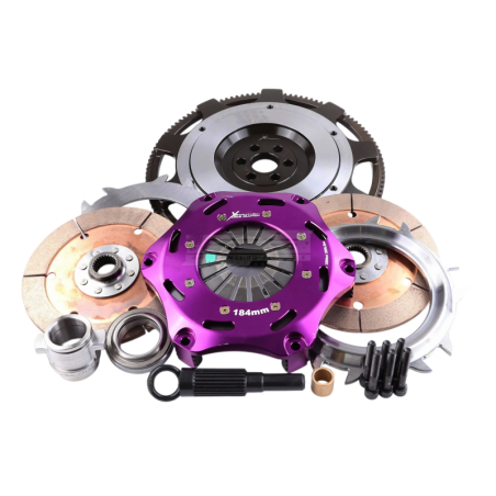 Xtreme Performance - 184mm Rigid Ceramic Twin Plate Clutch Kit Incl Flywheel 1220Nm