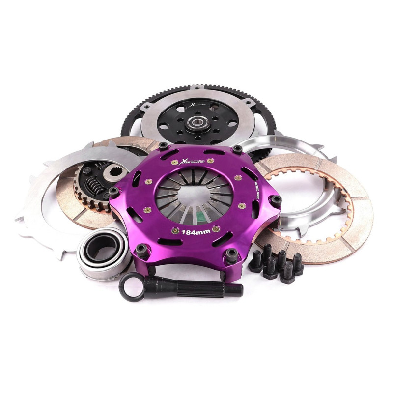 Xtreme Performance - 184mm Sprung Ceramic Twin Plate Clutch Kit Incl Flywheel 1220Nm