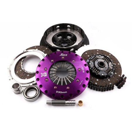 Xtreme Performance - 230mm Sprung hub Organic Twin Plate Clutch Kit Incl Flywheel 1000Nm