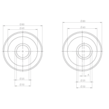 Fr Lwr Ctrl Arm Bush Kit (80 duro/ShA)