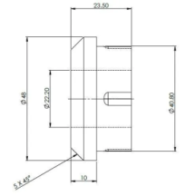 Ranger PX123 Diff Mount Bush Kit - Right Side (80 duro/ShA)