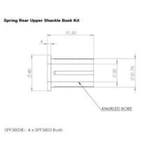 REAR SPR REAR UPP SHACKLE KIT (80 duro/ShA)