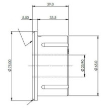 Fiat Ducato/Ram Promaster 250 Rear Leaf Spring Front Eye Bush Kit (80 duro/ShA)