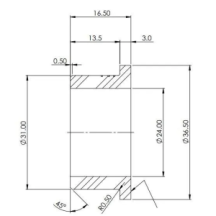 Hiace 200 Steering Rack Bush Kit (80 duro/ShA)