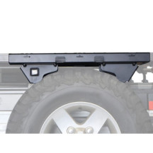 Spare wheel mounted shelf