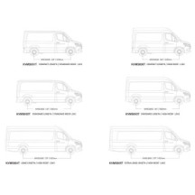 Mercedes-Benz Sprinter 170in/L3/LWB Wheelbase w/OEM Tracks (2006-Current) Slimline II Kit de grade de tejadilho / Tall