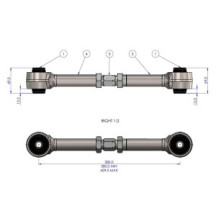 Braço Longitudinal - Upper Ajustável Kit (80 duro/ShA)