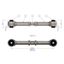 Braço Longitudinal - Upper Ajustável Kit (80 duro/ShA)