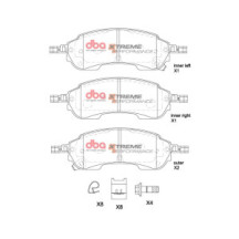 Brake Kit - 4000 Series T3 Slotted & Xtreme Performance Pastilhas de Travão (2x DBA43162S + DB2388XP)
