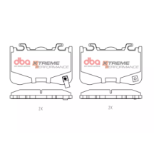 Brake Kit - 4000 Series T3 Slotted & Xtreme Performance Pastilhas de Travão (2x DBA43849S + DB15336XP)
