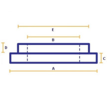GMH-SPRG/INSULATOR  	A=125mm B=76mm C=17mm D=23mm E=94mm, Helical Spring Seat (80 duro/ShA)